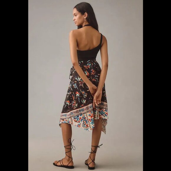 Brand New By Anthropologie Asymmetrical Wrap Midi Skirt - Picture 2 of 4